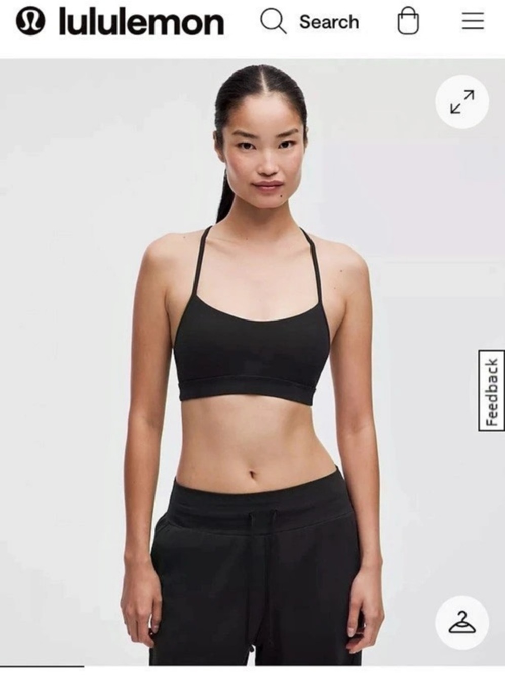 lululemon Black Athletic Crop Top Size 6